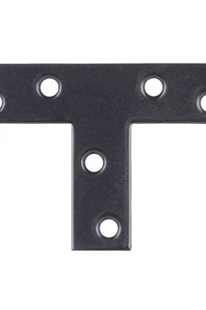 Plaque d'assemblage T en acier noire 70 x 50 x 16 mm ALBERTS Usine Directe