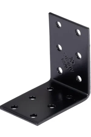 Achat Immédiat Equerre en acier noire 60 x 60 x 40 mm ALBERTS