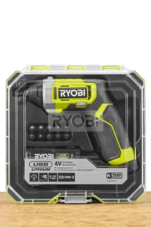 Dernier Modèle Tournevis sur batterie 4 V 2 Ah RYOBI