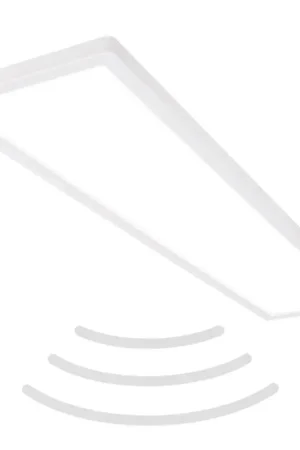 Plafonnier LED blanc avec détecteur de mouvement IP44 blanc neutre 4800 lm 36 W BRILONER Produit De Marque