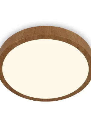 Authentique Plafonnier LED bois Ø 38 cm blanc chaud 2900 lm 24 W BRILONER