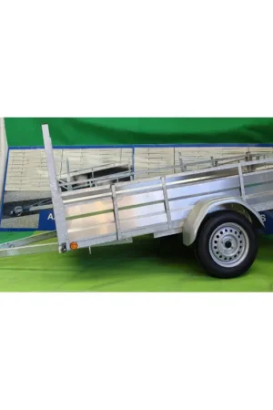 Expédition Rapide Remorque simple essieu en aluminium 257 x 132 cm CUSTAFER