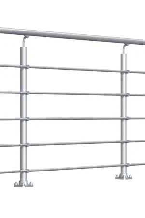 Affaire À Saisir Kit garde-corps à fixation au sol New Rondo argent 150 cm SOGEM