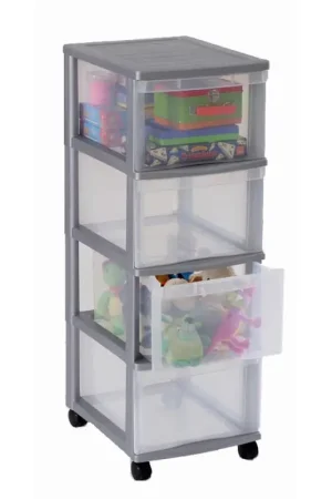 Soldes Tour de rangement Optimo 4 tiroirs 60 L SUNDIS