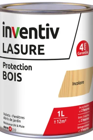 Réduction Lasure pour bois Protection incolore 1 L INVENTIV
