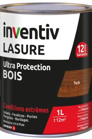 Promotion Lasure pour bois Ultra Protection teck 1 L INVENTIV