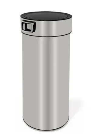 Seulement Aujourd'hui Poubelle Push argent 30 L INVENTIV