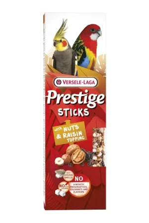 Stick aux noix et aux raisins secs pour grande perruche 2 pièces Seulement Aujourd'hui