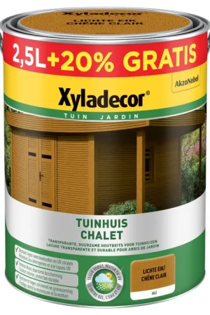 Offre Limitée Lasure Chalet chêne clair 2,5 L + 0,5 L gratuit XYLADECOR