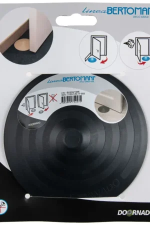 Cale porte en caoutchouc noir Ø 120 mm LINEA BERTOMANI Meilleure Vente
