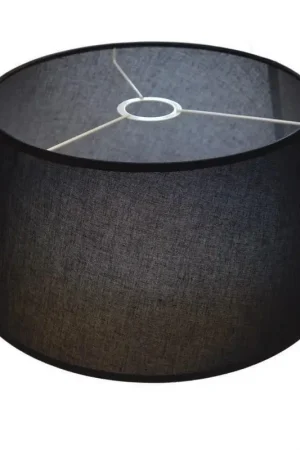 Abat-jour Drum D35 lin noir Expédition Rapide