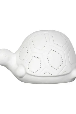 Lampe d'ambiance led tortue blanche en porcelaine Marque