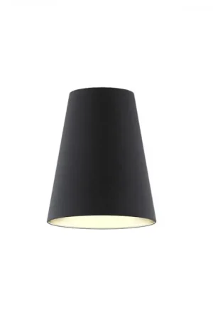 Nouvel Arrivage Abat-jour CONNY 25/30 de table Polycoton noir/feuille dorée max. 23W