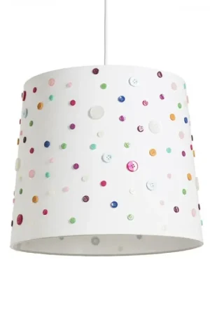 Vente Flash Abat-jour DELISA 35/30 blanc boutons max. 28W
