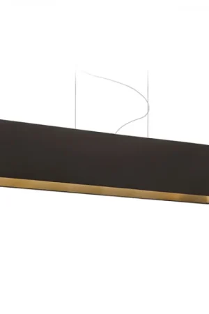 Abat-jour LOPE 120/22 Polycoton noir/feuille dorée max. 23W Acheter En Ligne