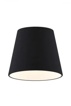Abat-jour NIZZA 18/15 Polycoton noir/PVC blanc max. 28W Marque