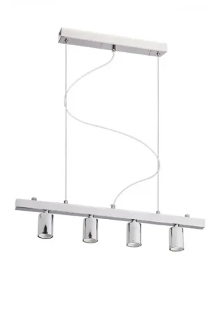 Suspension RALLONG IV pendentif base chrome 230V LED E27 4x15W Quantité Limitée
