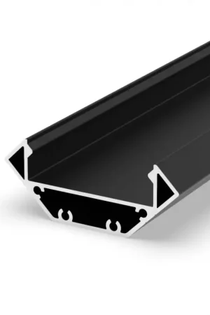 Top Vente Profilé d'angle LED PROFILE J montage en surface 1m noir acrylique mat/aluminium