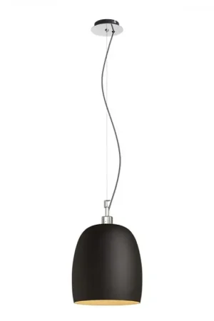 Suspension COROA NEW 28 noir chrome 230V LED E27 15W Expédition Rapide