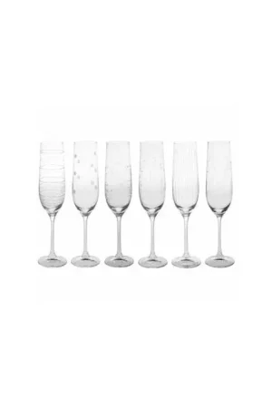 COFFRET 6 FLÛTES À CHAMPAGNE GRAPHIK 19CL Vente Directe