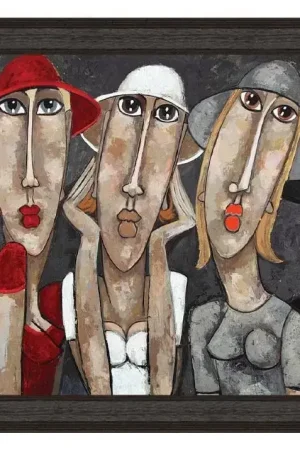 Bon Marché LES FILLES AUX CHAPEAUX 80X120
