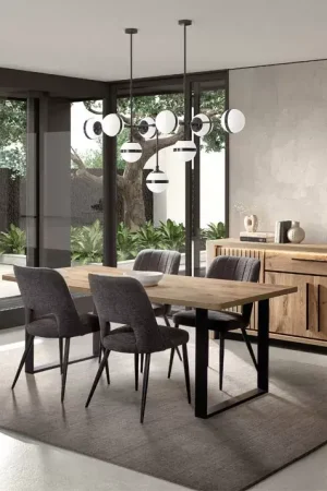 ENFILADE AVEC PORTES RAINURÉES LED Haute Qualité