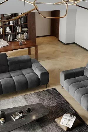 Populaire CANAPÉ DROIT AVEC ASSISE COULISSANTE ÉLECTRIQUE