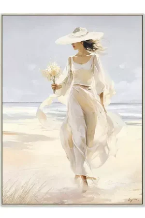 Super Prix TOILE 3421 FEMME À LA PLAGE