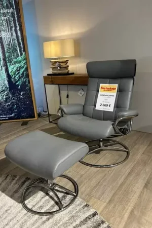 Acheter En Ligne Ensemble fauteuil + pouf stressless
