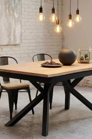 Produit De Marque TABLE BOIS MASSIF PIÉTEMENT Y