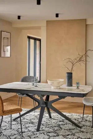 Achetez Aujourd'hui TABLE CÉRAMIQUE AVEC 1 ALLONGE GALBÉE