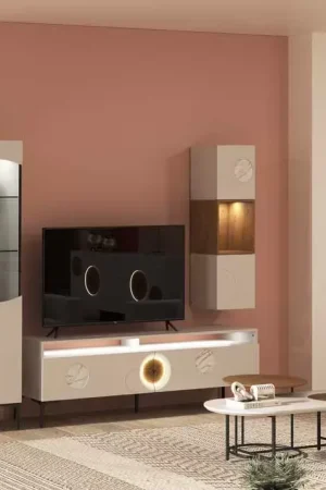 Dernière Chance MEUBLE TV 1 NICHE ET 2 TIROIRS/ ASTERIA