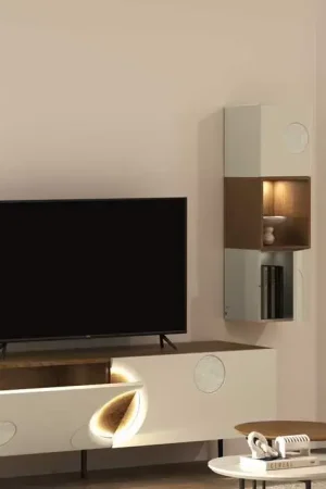 MEUBLE TV 2 ABATTANTS / ASTERIA Retour Gratuit