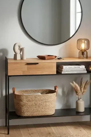 Acheter En Ligne CONSOLE SIMPLE BOIS ET MÉTAL L77CM