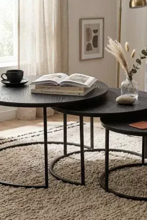 SET DE 3 TABLES BASSES ETAIN Vente Flash