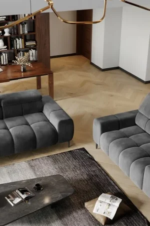 CANAPÉ DROIT AVEC ASSISE COULISSANTE ÉLECTRIQUE Nouveauté