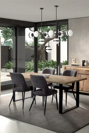Nouvelle Collection ENFILADE AVEC PORTES RAINURÉES LED