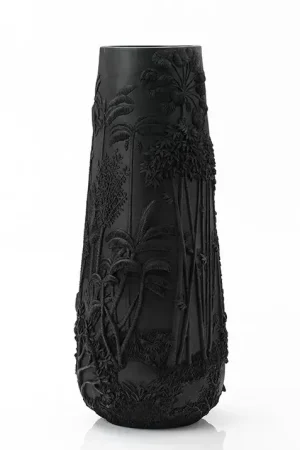 VASE NOIR FEUILLE 83CM Authentique