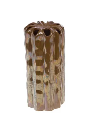 Certifié VASE FLEURS BRUNE PETIT MODÈLE