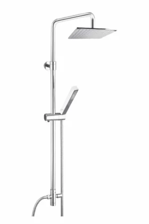 Réduction Colonne de douche en laiton avec pomme de douche et douchette à main en ABS Made in Italy - Lesio