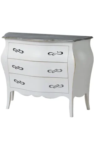 Vente Flash Commode arrondie avec 3 tiroirs en différentes finitions fabriquée en Italie - Gamad