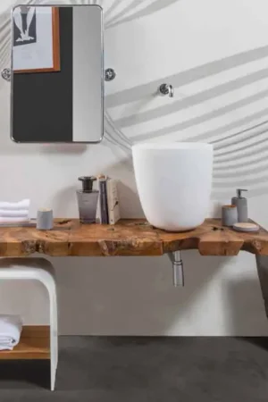 Composition 3 Meuble de Salle de Bain Suspendu avec Vasque en Résine Blanche - Dazzle Remise