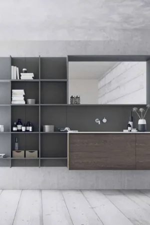 Composition de meubles de salle de bain suspendus et modernes, meubles design - Callisi12 Offre Exclusive