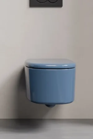 Prix Réduit Cuvette de WC suspendue en céramique, disponible en plusieurs couleurs, fabriquée en Italie - Fille