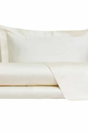 Draps de couleur unie complets en satin de coton pour lit double - Hibiscus Jusqu'à Épuisement Des Stocks