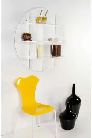 Étagère murale blanche de design moderne Gio, faite en Italie Paiement Sécurisé