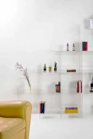 Réduction Étagère transparente L180 x H180 x P30 cm Sfera3, faite en Italie