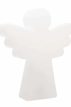 Offre Exclusive Lampadaire blanc E27, design LED ou solaire avec ange moderne - Angelostar