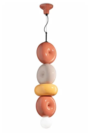 Lampe à 4 éléments en céramique de différentes formes Made in Italy - Bumbum Promotion Saisonnière