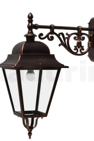 Lampe d'extérieur vintage en aluminium et verre Made in Italy - Bonaria Acheter Direct